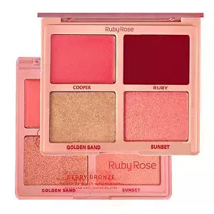 Paleta Blush & Shine - Berry Bronze - Ruby Rose