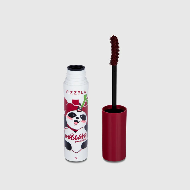 Máscara para Cílios - Big No Panda Cherry (Bordô) - Vizzela