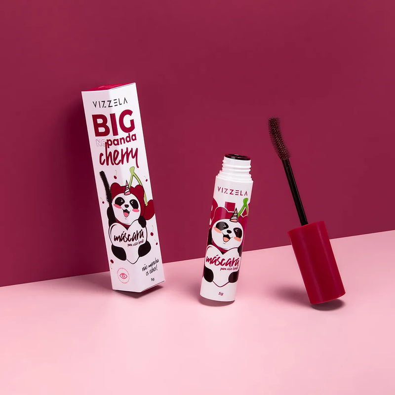 Máscara para Cílios - Big No Panda Cherry (Bordô) - Vizzela