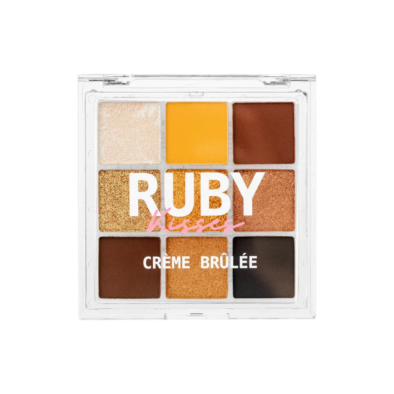 Paleta De Sombras 9 Cores - Créme Brûlée - Ruby Kisses