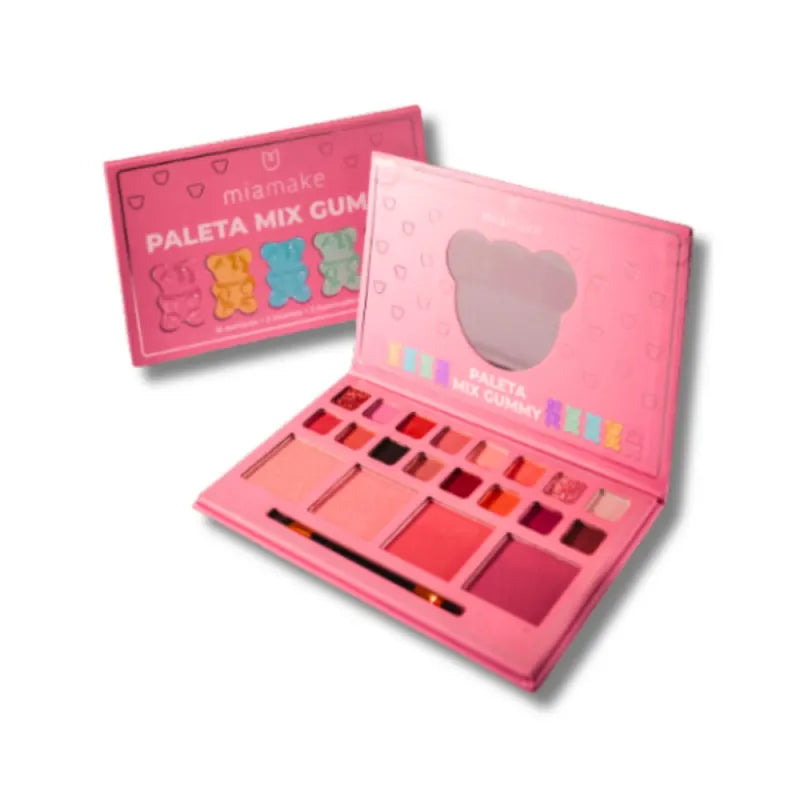 Paleta Mix Gummy - Sombra, Blush e Iluminador - Mia Make