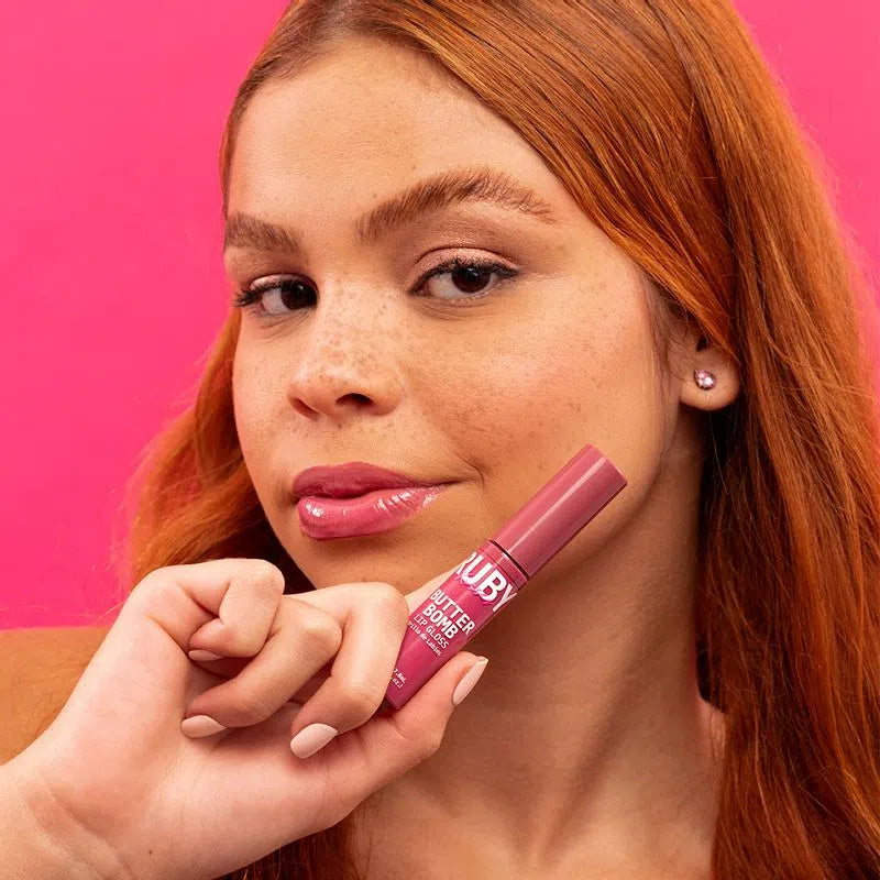 Lip Gloss Butter Bomb - Ruby Kisses - Blushing