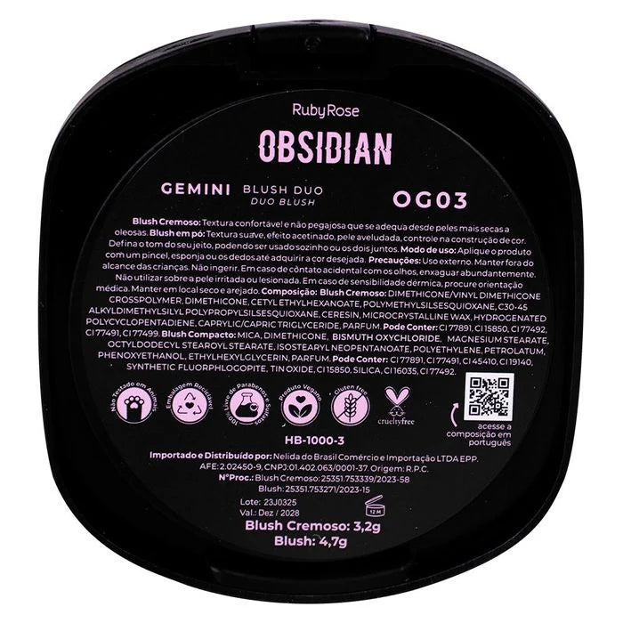 Blush Duo Gemini - Obsidian - OG03 - Ruby Rose