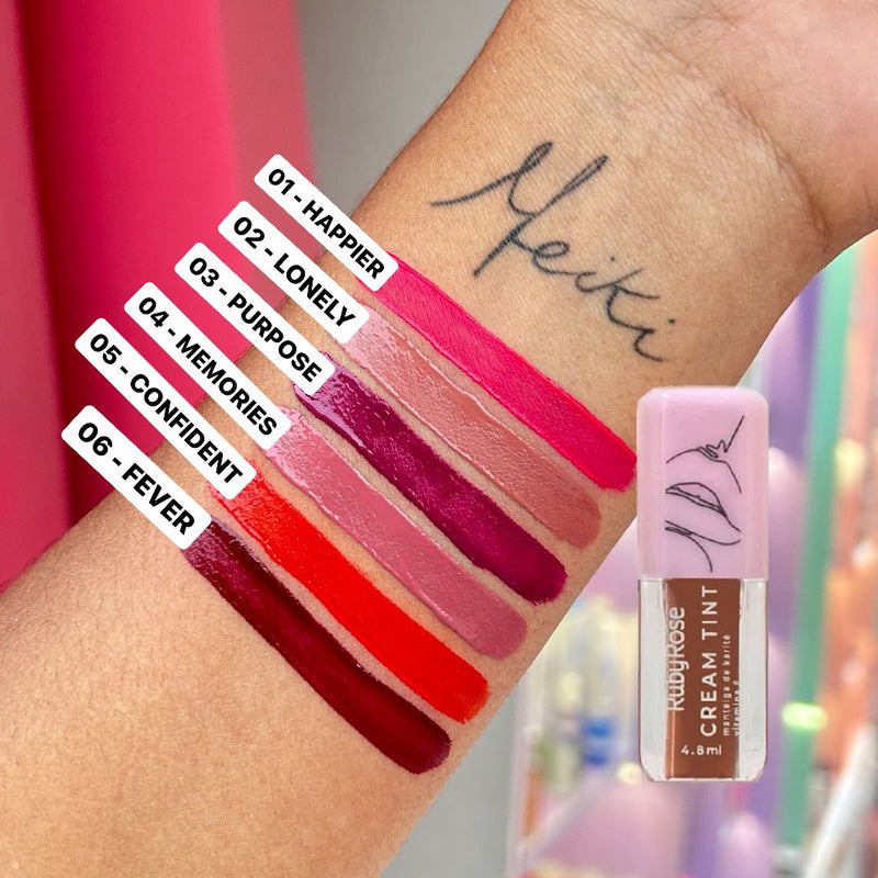 Cream Tint 3x1 - Batom, Sombra e Blush - Cor 01 (Happier) - Ruby Rose