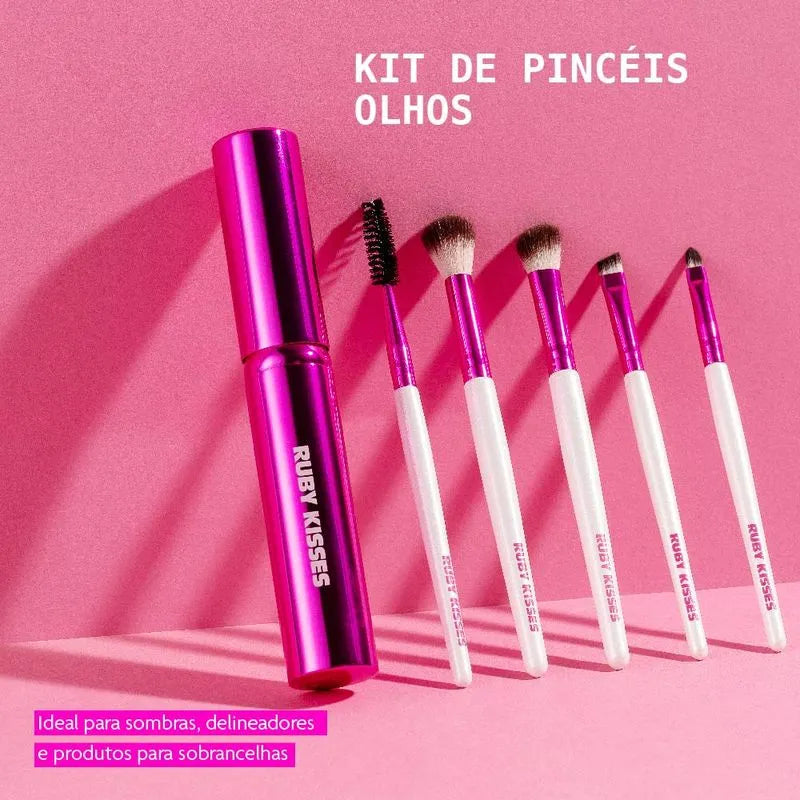 Kit de Pincéis para Olhos - Ruby Kisses