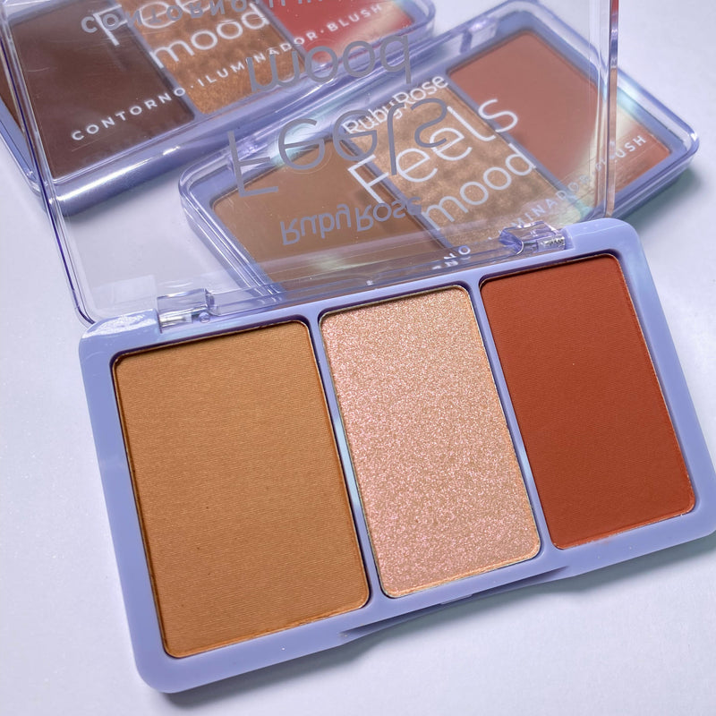 Paleta De Contorno, Iluminador, Blush - Feels Mood - T30